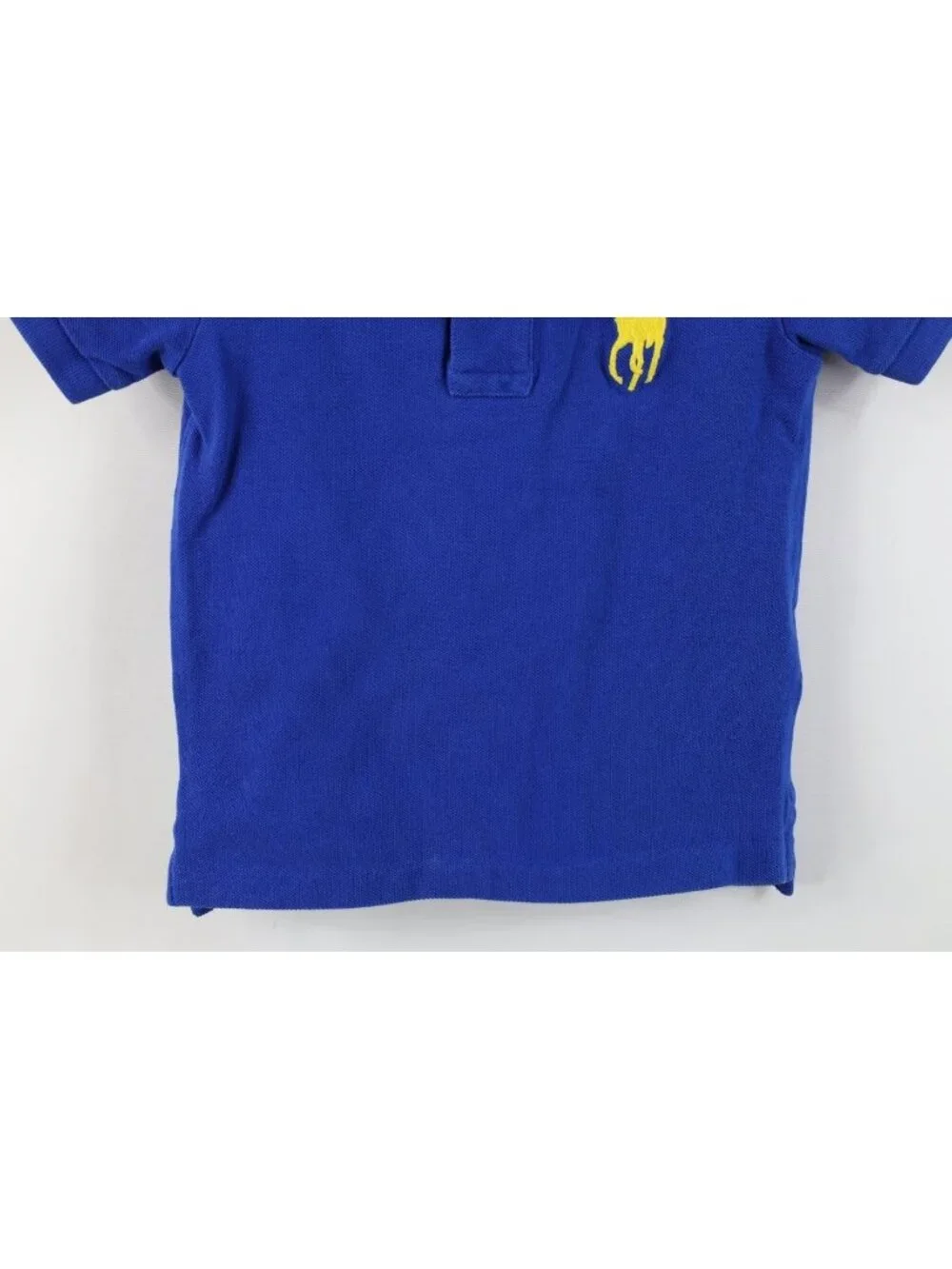 Vintage Y2K Ralph Lauren Boys Toddler 2T 2 T Big Pony Collared Polo Shirt Blue
